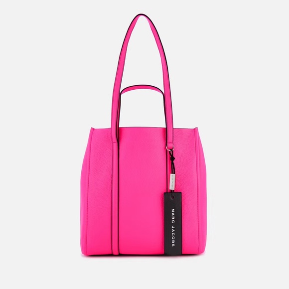 Marc Jacobs Women's The Tag Tote Bag - Bright Pink NEW - Picture 1 of 8